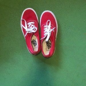 Women’s red vans size 6 like new !